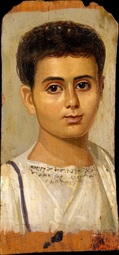 Portrait of the Boy Eutyches, 100-150 AD by Roman Period Egyptian